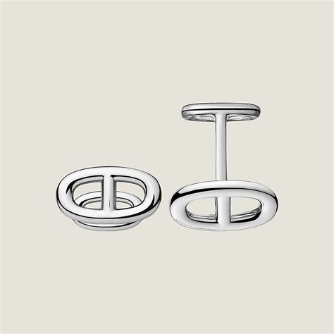 hermes chaine d'ancre cufflinks